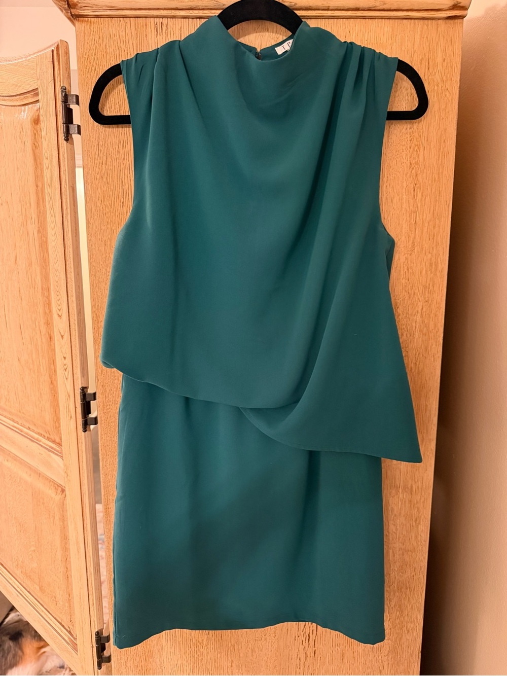 TCEC Teal Sleeveless Layered Shift Dress